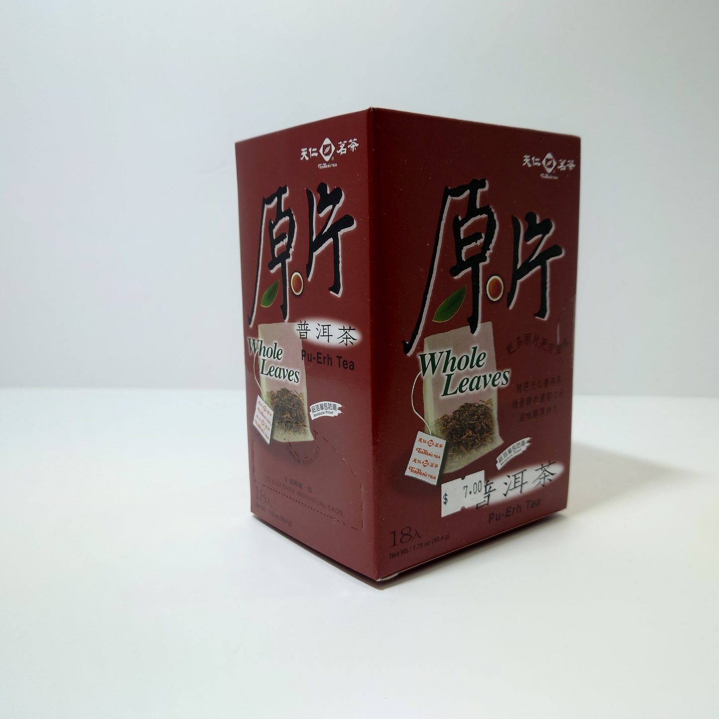 Pu-Erh Tea Whole Leaf Tea Bags