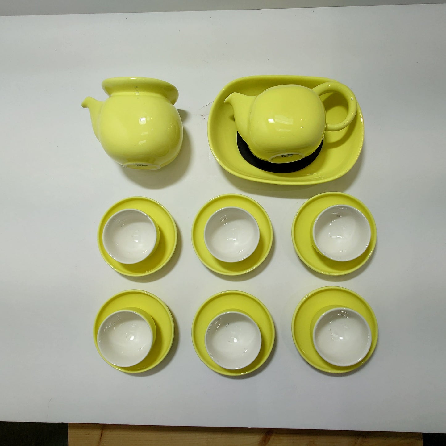 Yellow Glaze Peach Tea Set from Lu Yu (#002)