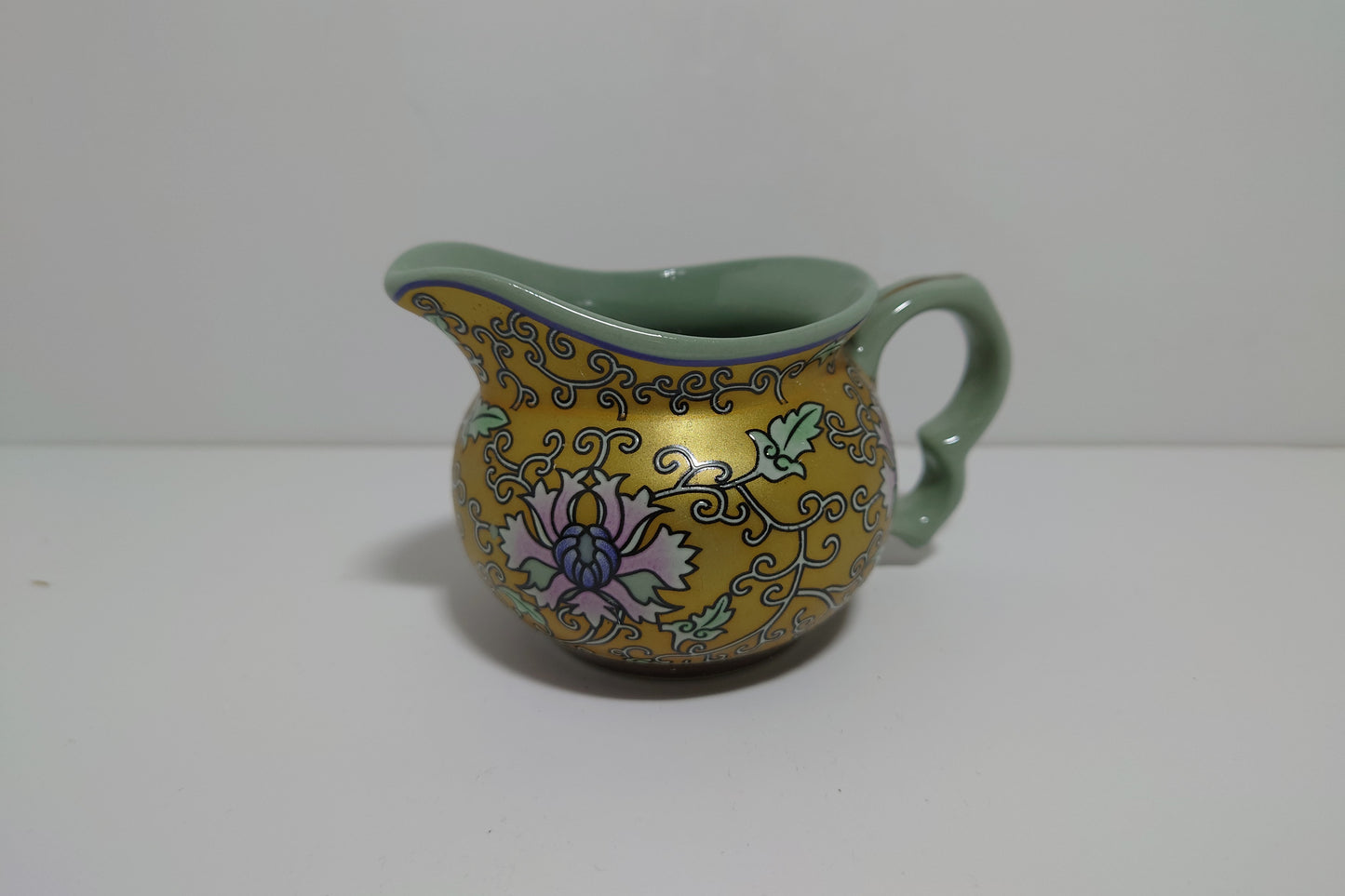 Golden/ Green Porcelain Tea Set (#1019)