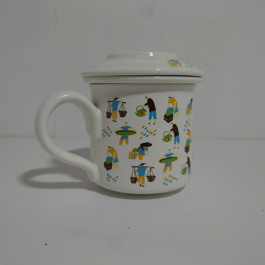 Ten Ren's white porcelain  3 pieces Tea Mug