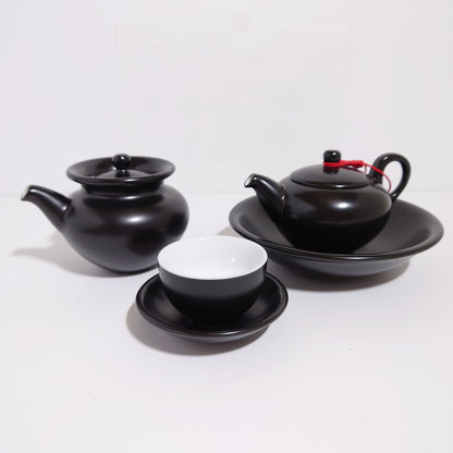 White /Black Crane Tea Set from Lu Yu #003