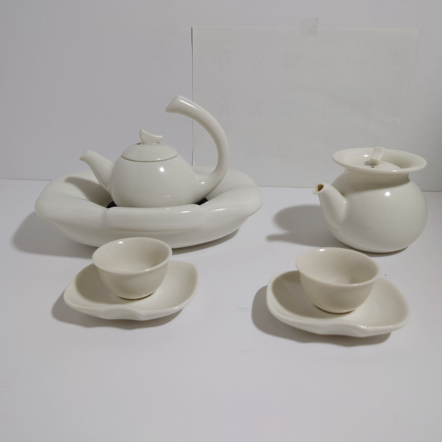 White /Black Crane Tea Set from Lu Yu #003