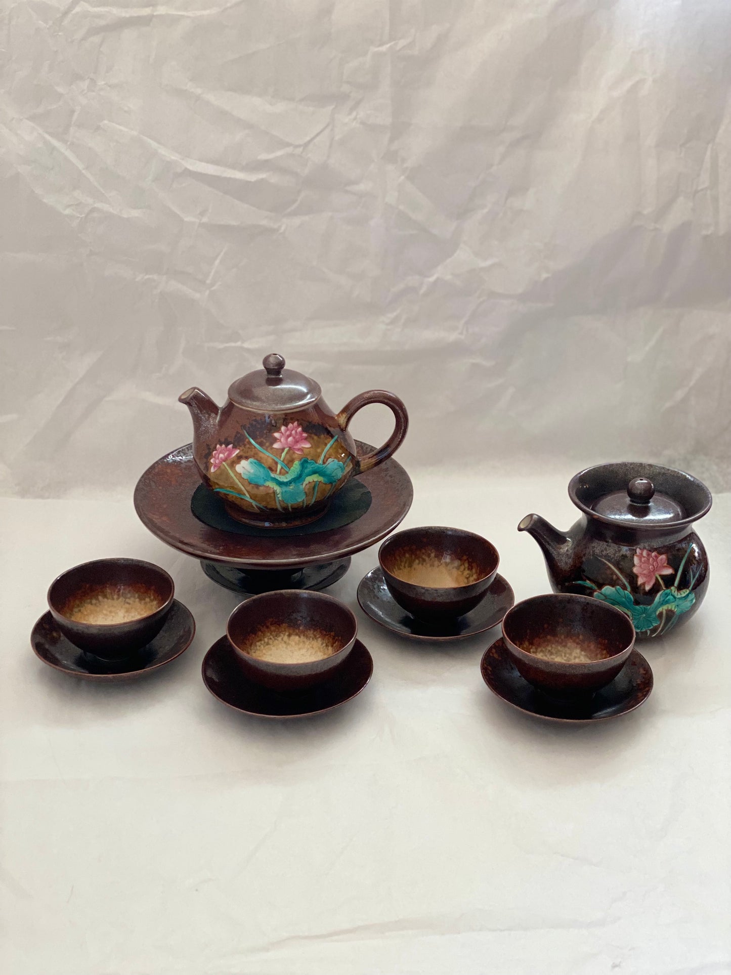 Handmade Lotus Tea Set from Lu Yu #001