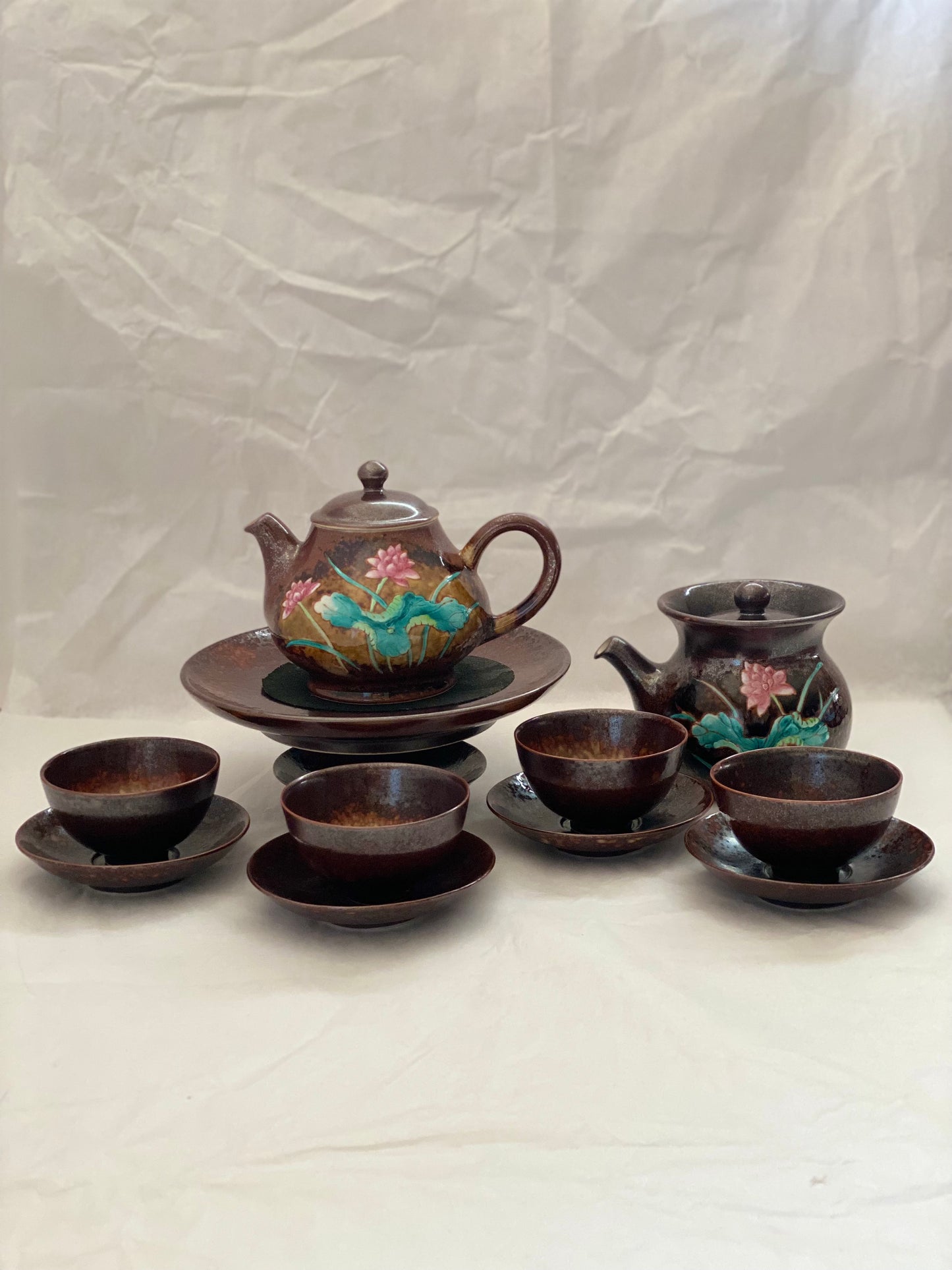 Handmade Lotus Tea Set from Lu Yu #001