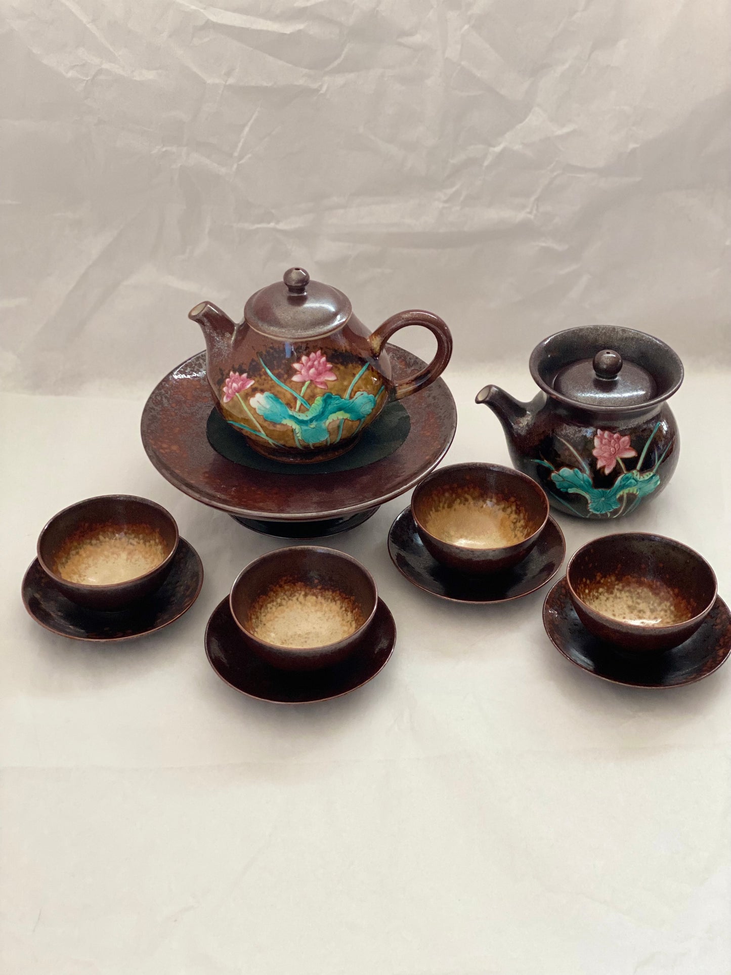 Handmade Lotus Tea Set from Lu Yu #001