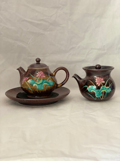 Handmade Lotus Tea Set from Lu Yu #001